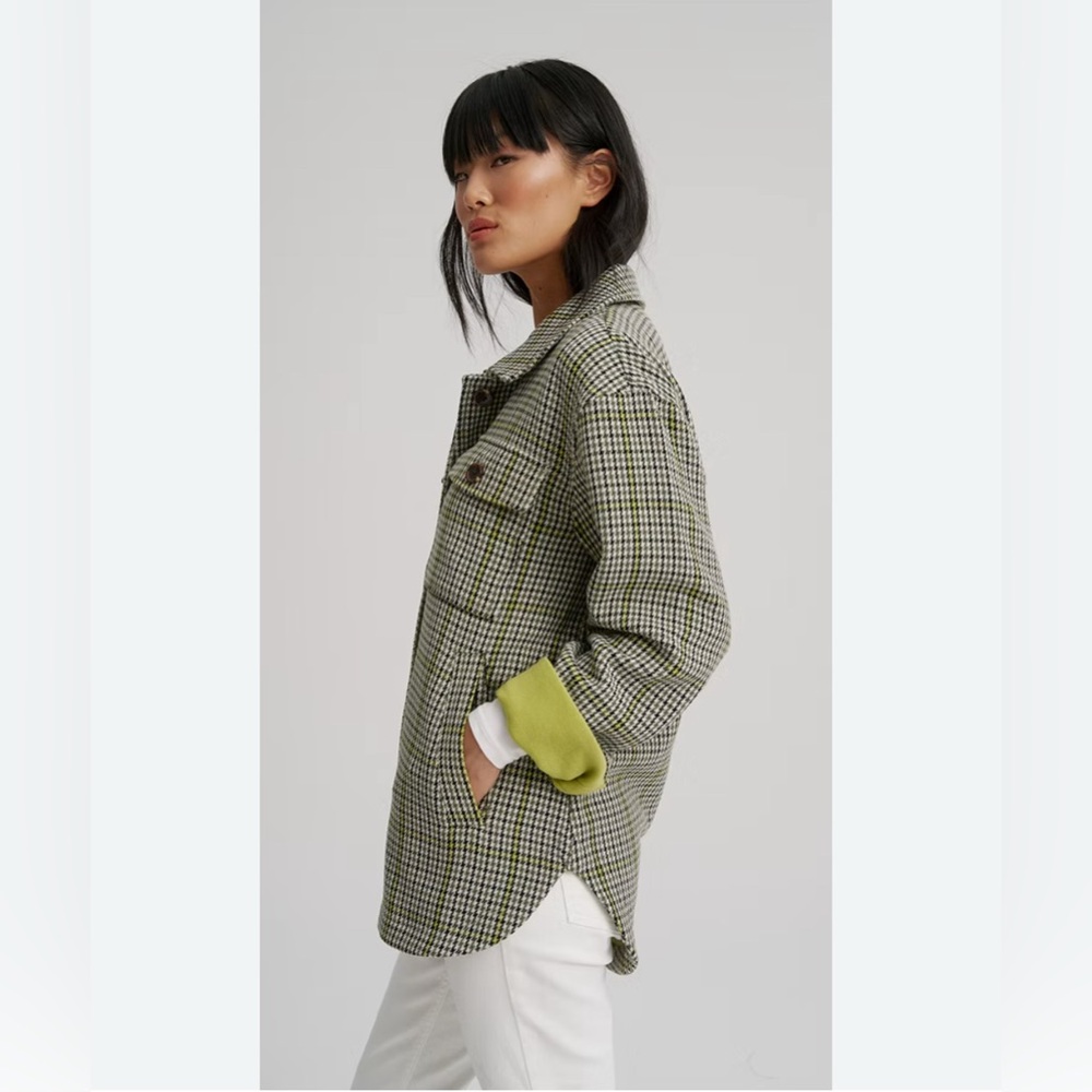 Nikki Jones Montreal herringbone Jacket Shacket Size Medium